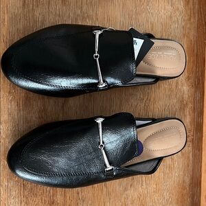 NWT Rachel Zoe black loafer mules, size 8.5